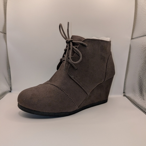 MARCOREPUBLIC Wedge Charcoal Gray Boots / Bootie Size 5 - Picture 4 of 10